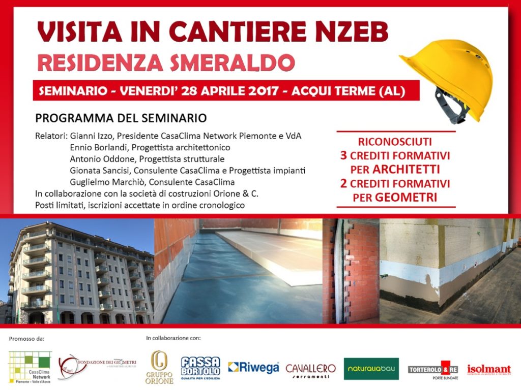Locandina Visita in cantiere CasaClima Gold Acqui Terme